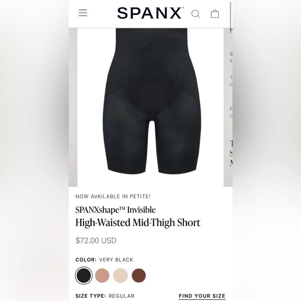 SPANXshape™ Invisible
High-Waisted Mid-Thigh Short